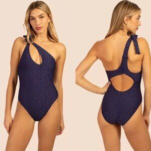 NEW w TAGS Trina Turk Adeline Asymmetrical Maillot One Piece Swimsuit (size 10)